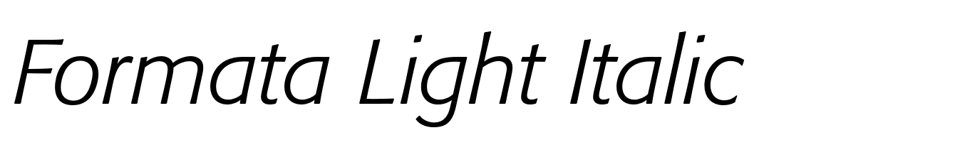 Formata Light Italic